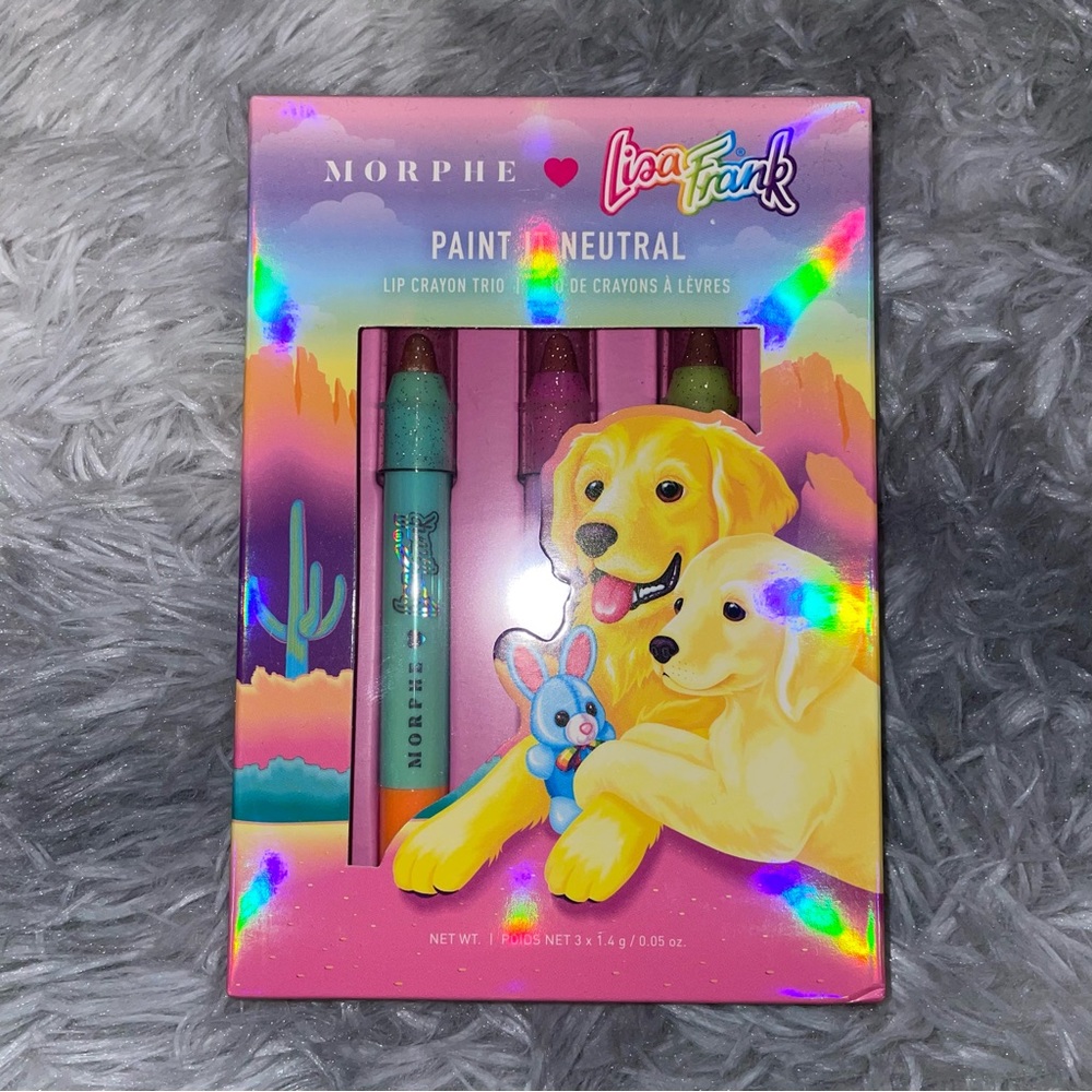 Lisa Frank Morphe makeup lip crayon trio paint set neutral lipstick NEW